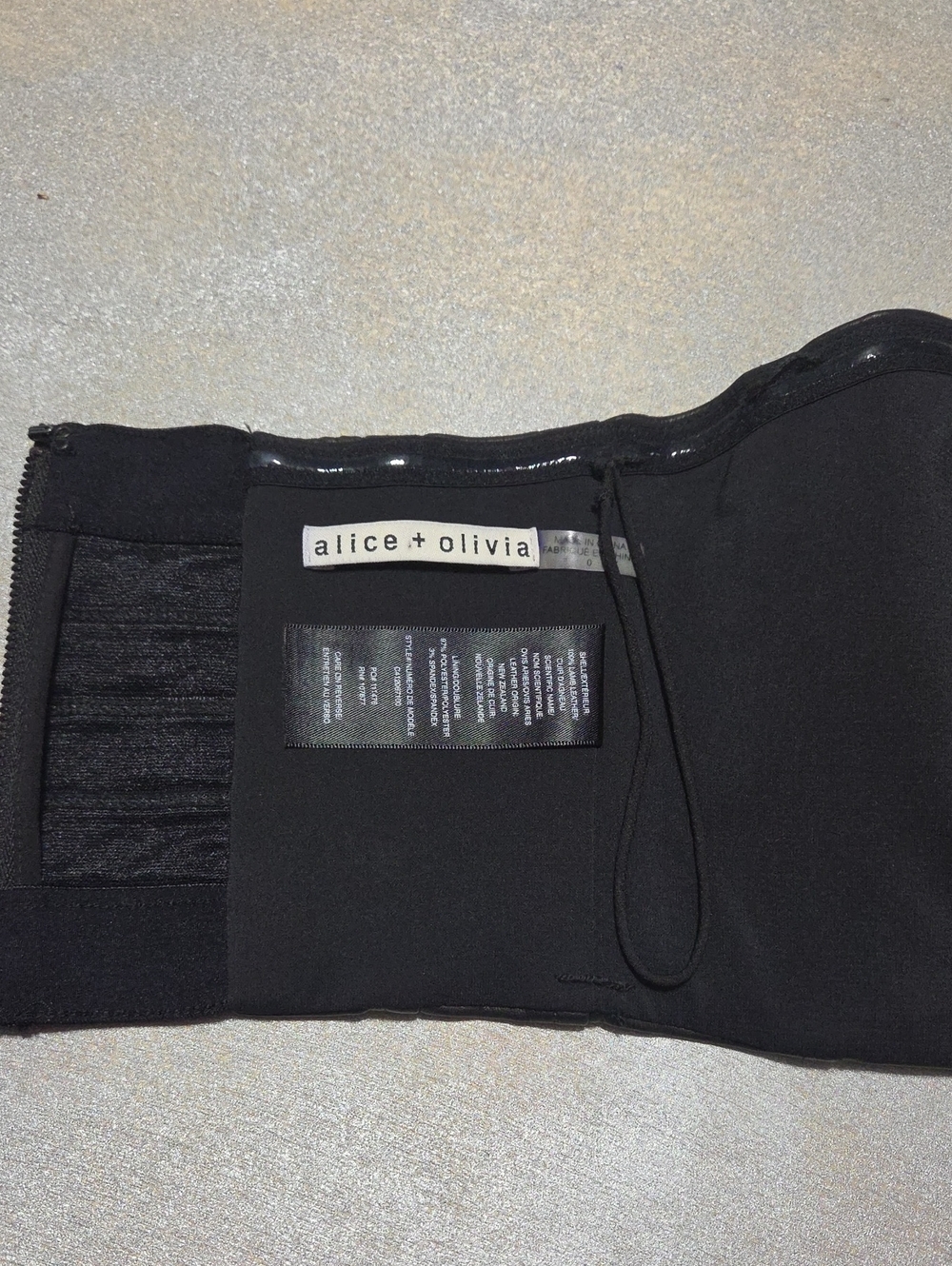 Alice + Olivia Black Strapless Bustier Tank NWOTS